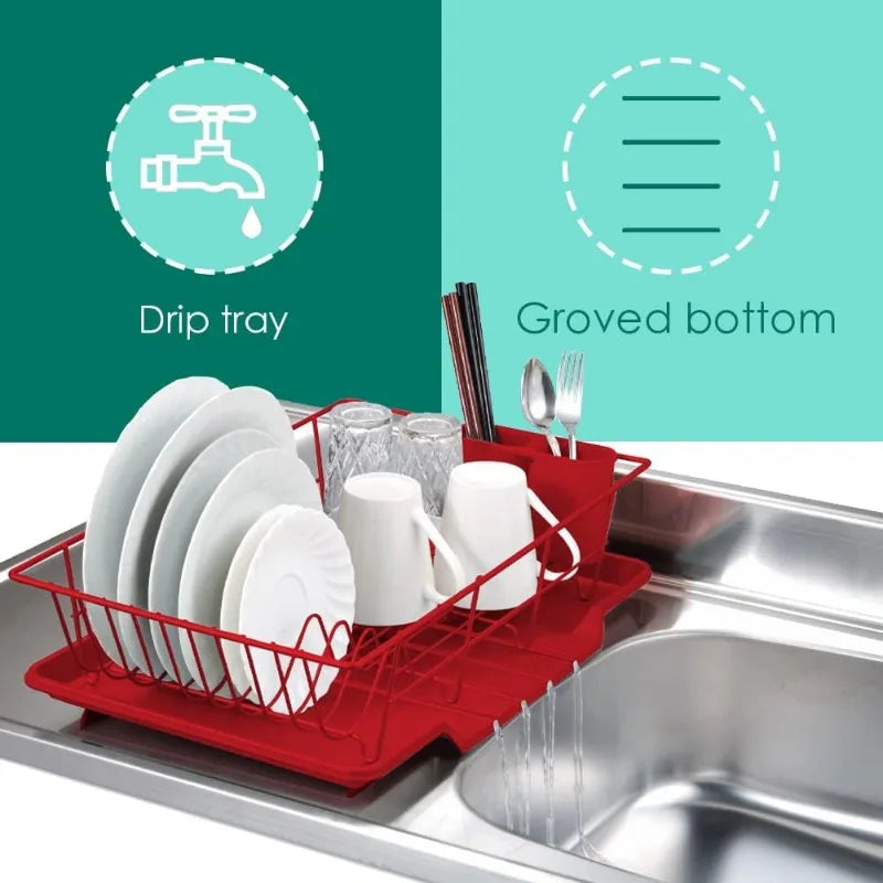 Dish Drying Rack (Red)