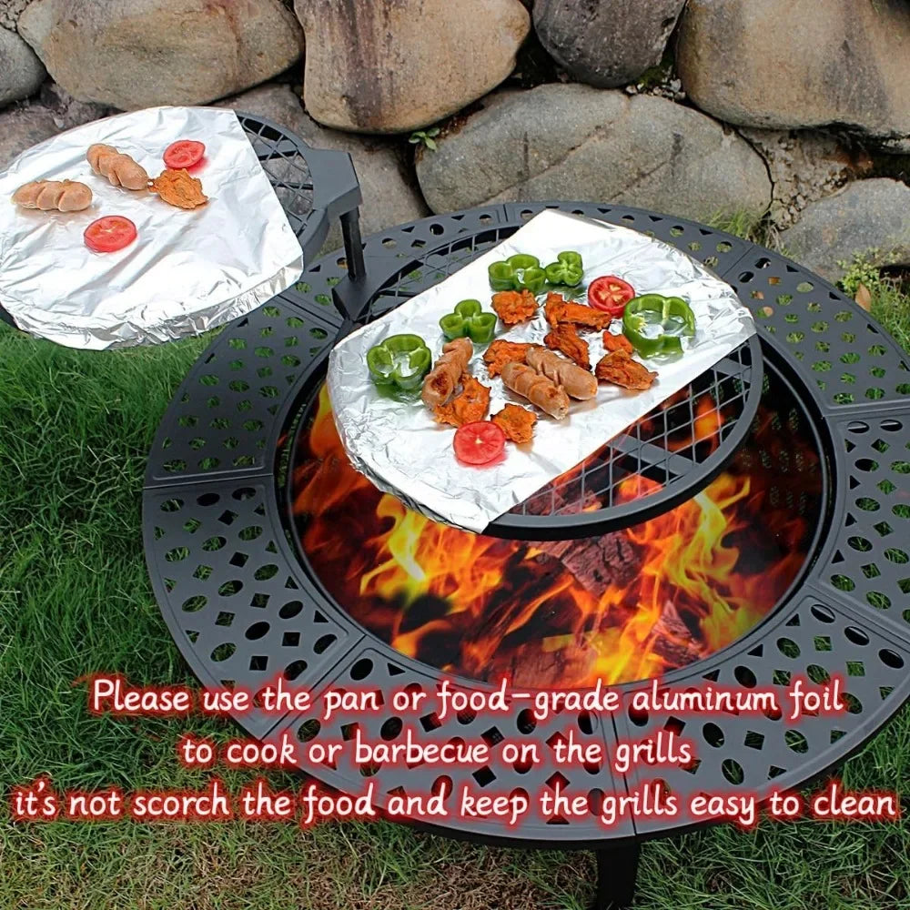 Three in One Fire Pit with 2 Grills