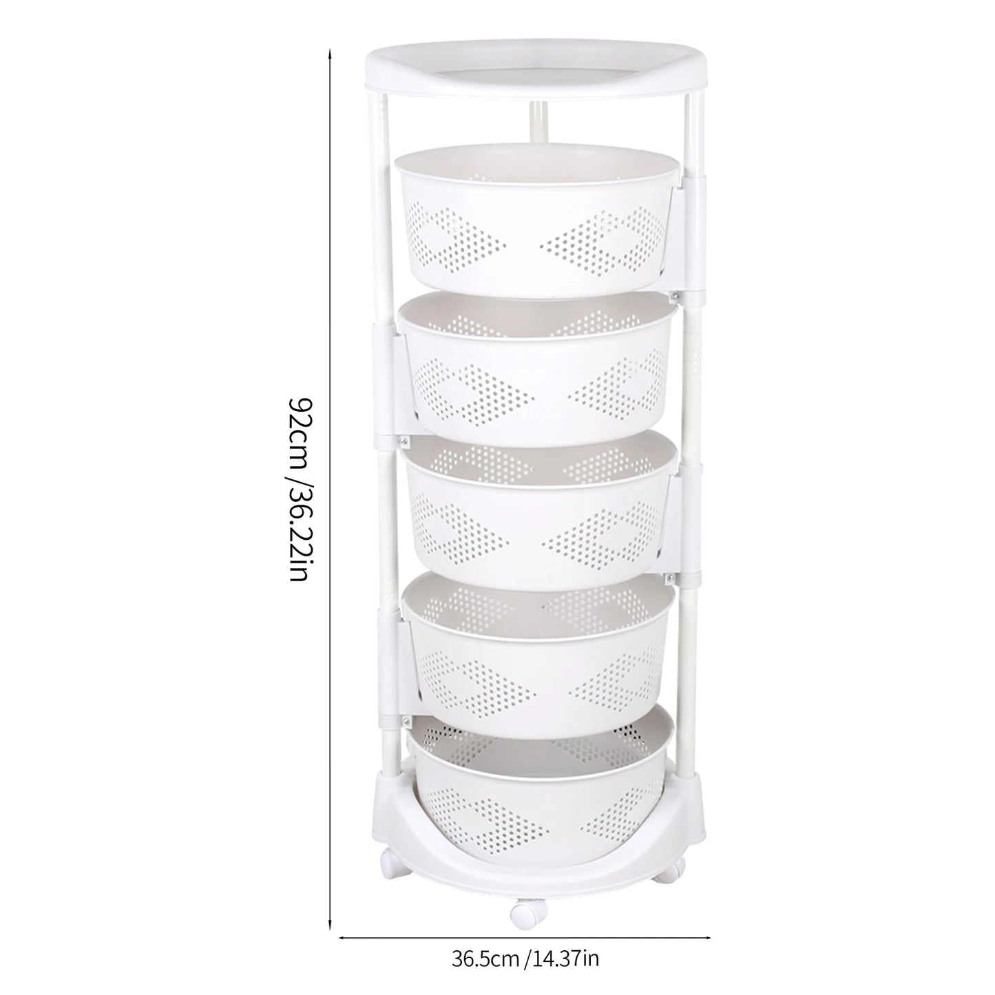 5 Layer Kitchen Rotating Organizer Rack