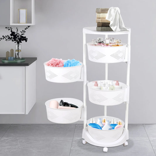 5 Layer Kitchen Rotating Organizer Rack
