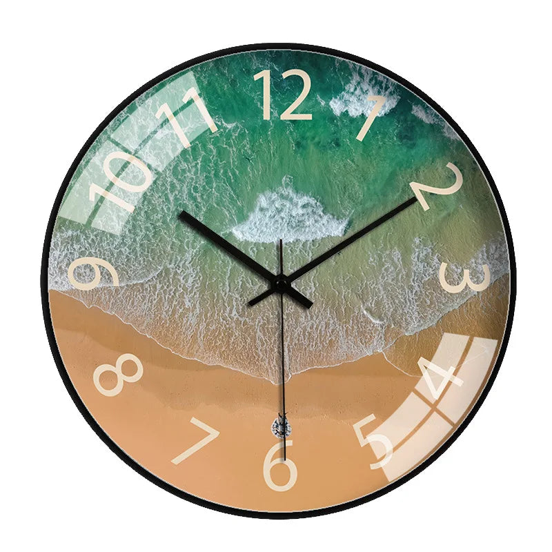 Bedroom Glass Wall Clock