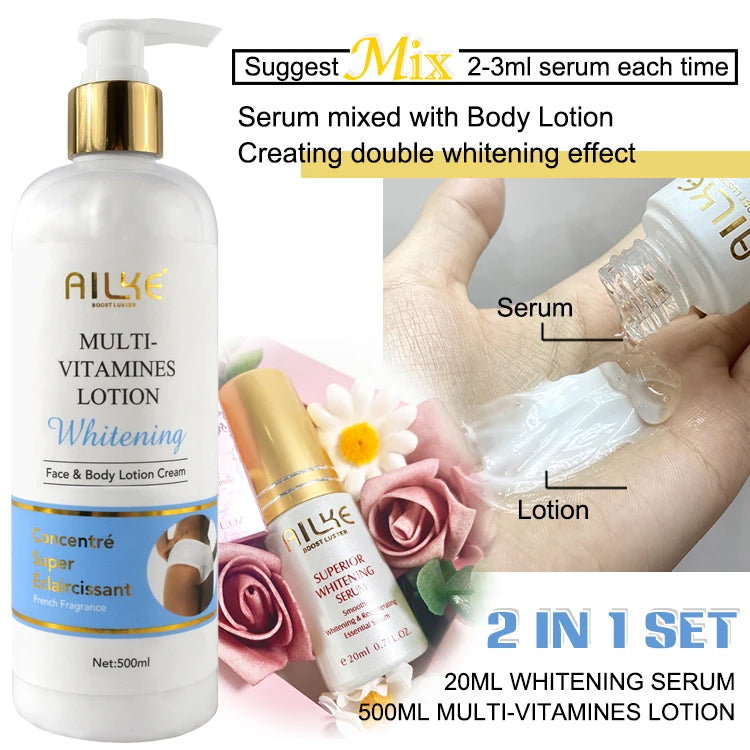 Brightening Moisturizing Whitening Body Lotion, Suitable For Black & Dark And Brown Skin Care