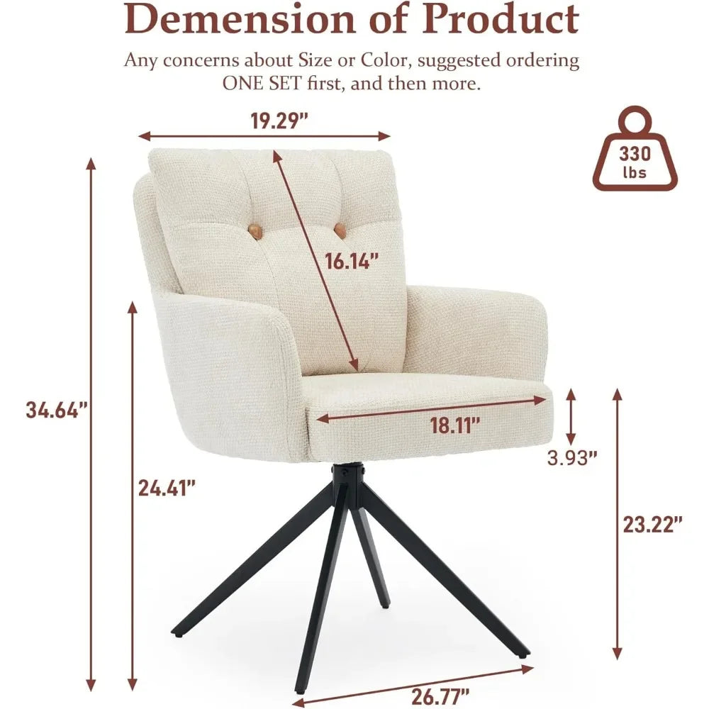 Swivel Dining Chairs Set of 2