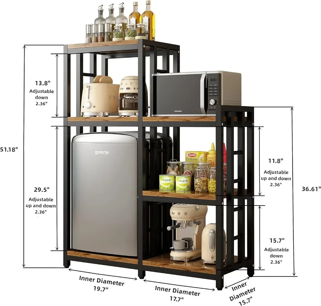 Kitchen Storage Shelf Bakers Rack, 6-Tier