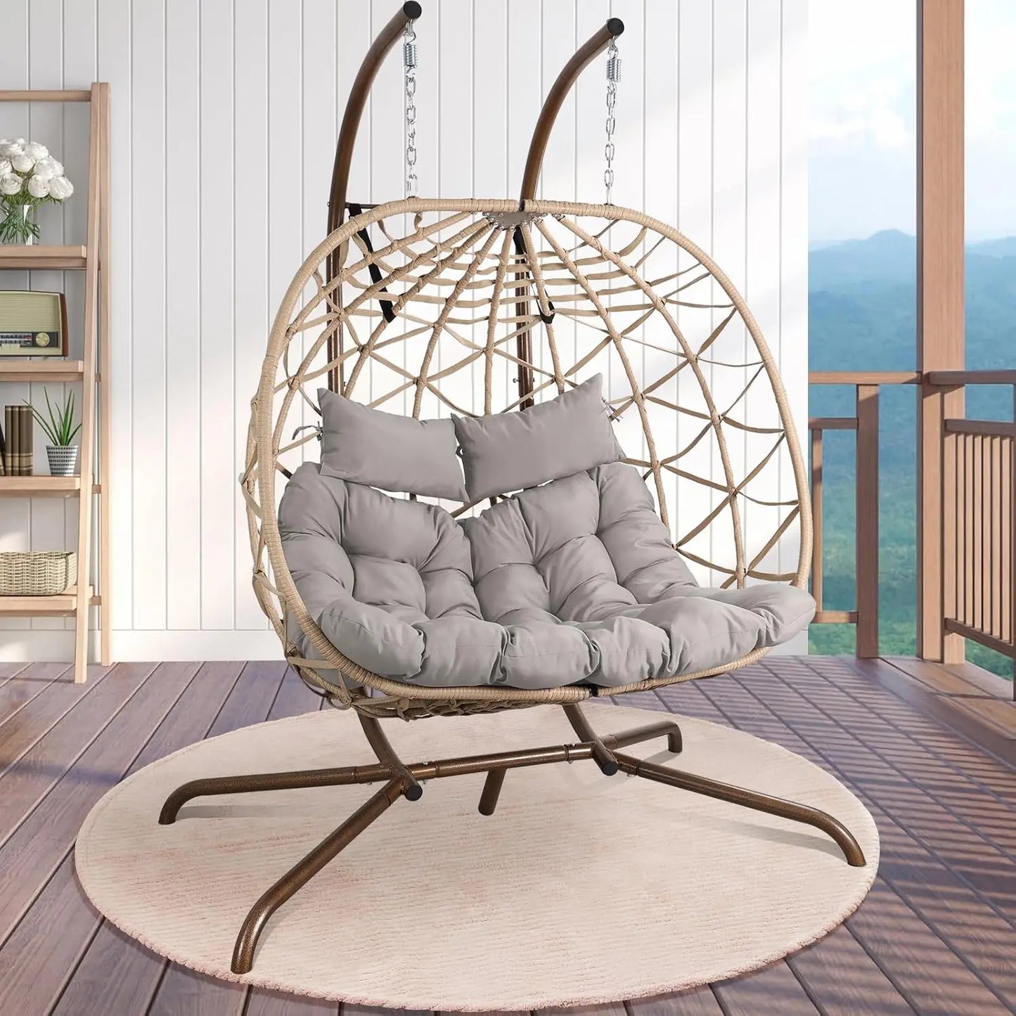 Outdoor Egg Swing Chair with Stand