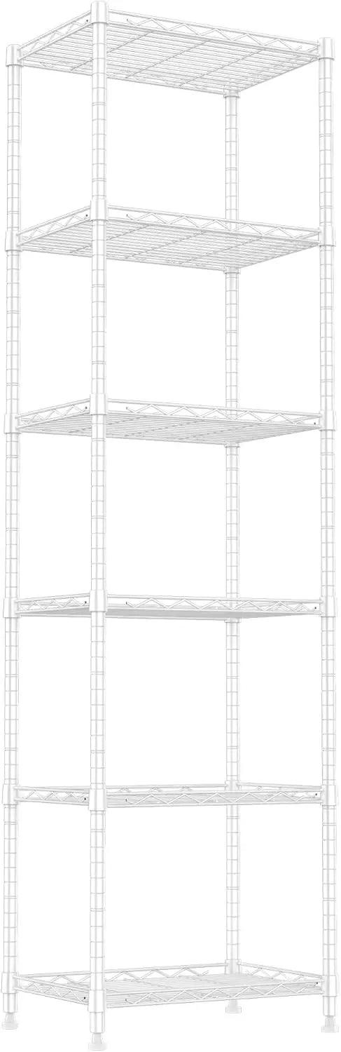 6 Wire Shelving Steel Storage Rack Adjustable