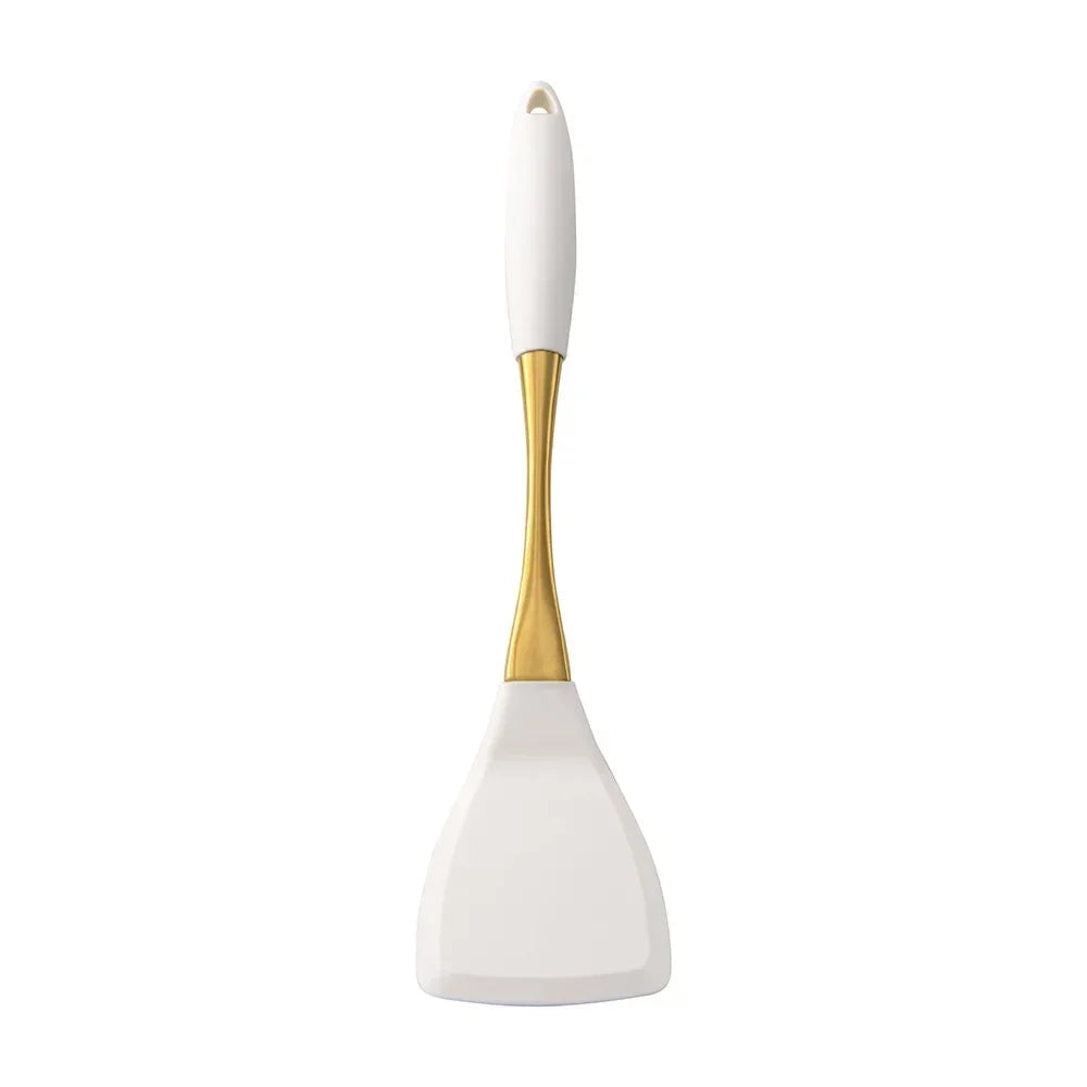 1Pc Silicone Kitchenware Cooking Utensils White Gold