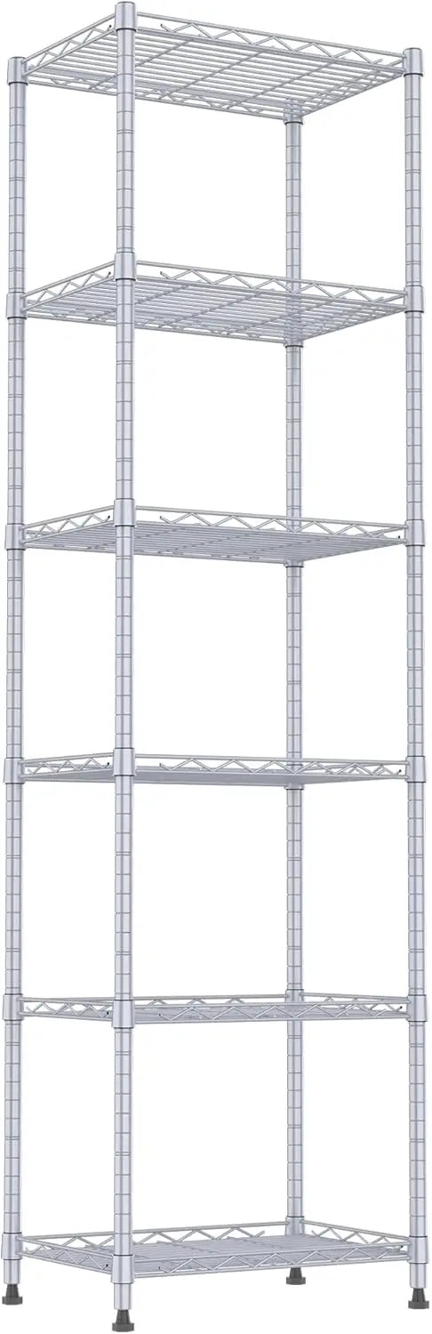 6 Wire Shelving Steel Storage Rack Adjustable
