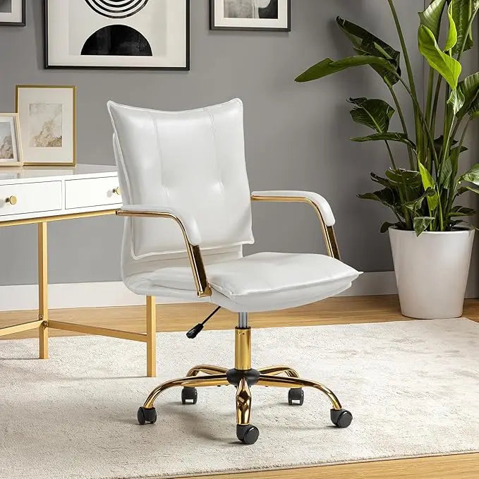 Faux Leather Home Office Desk Chair
