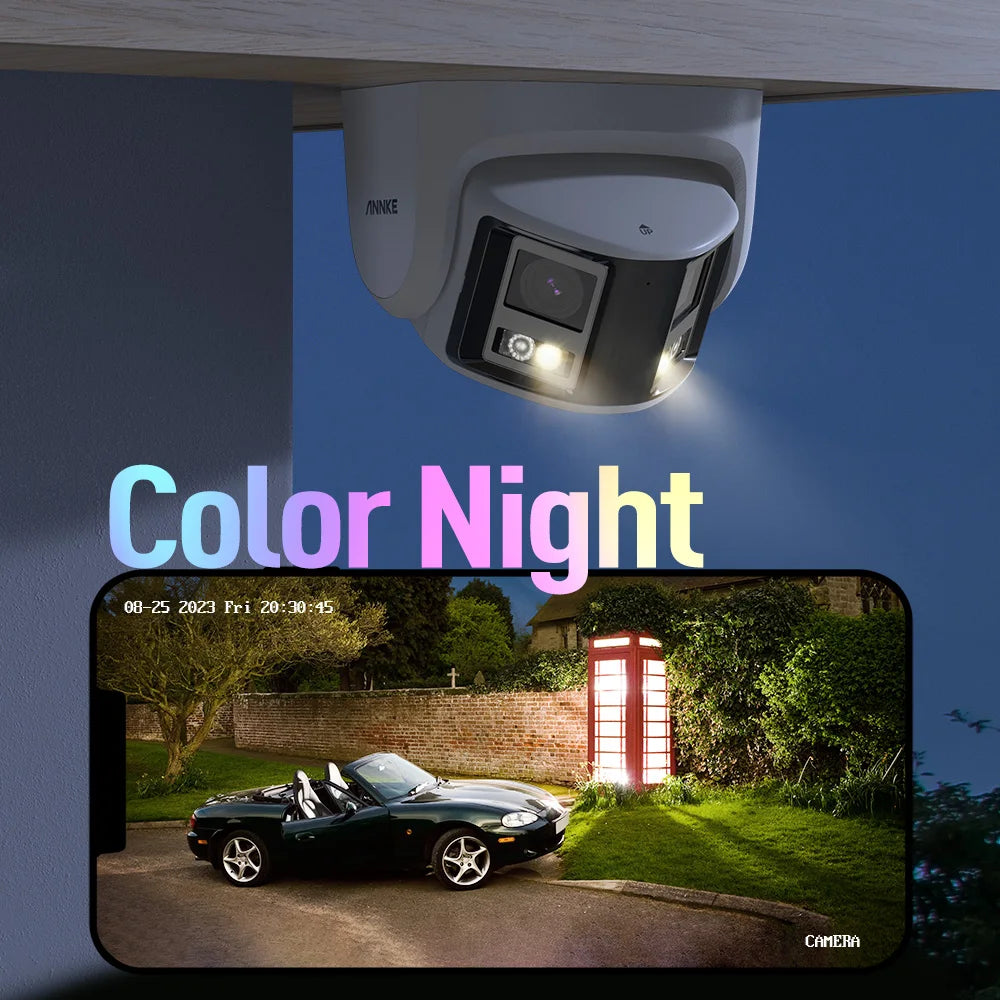Smart Home 180° 8MP DUO POE Dual Lens Wide View Outdoor Video Camera
