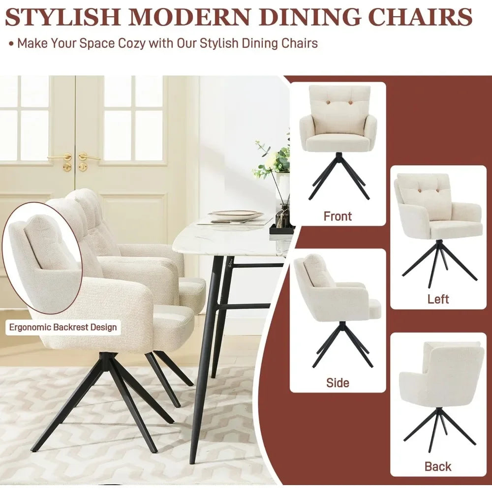 Swivel Dining Chairs Set of 2