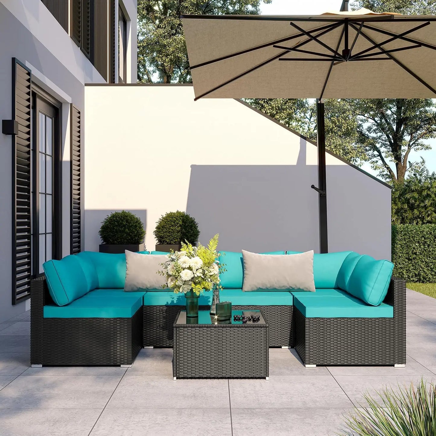 7 Pieces Patio Furniture Set