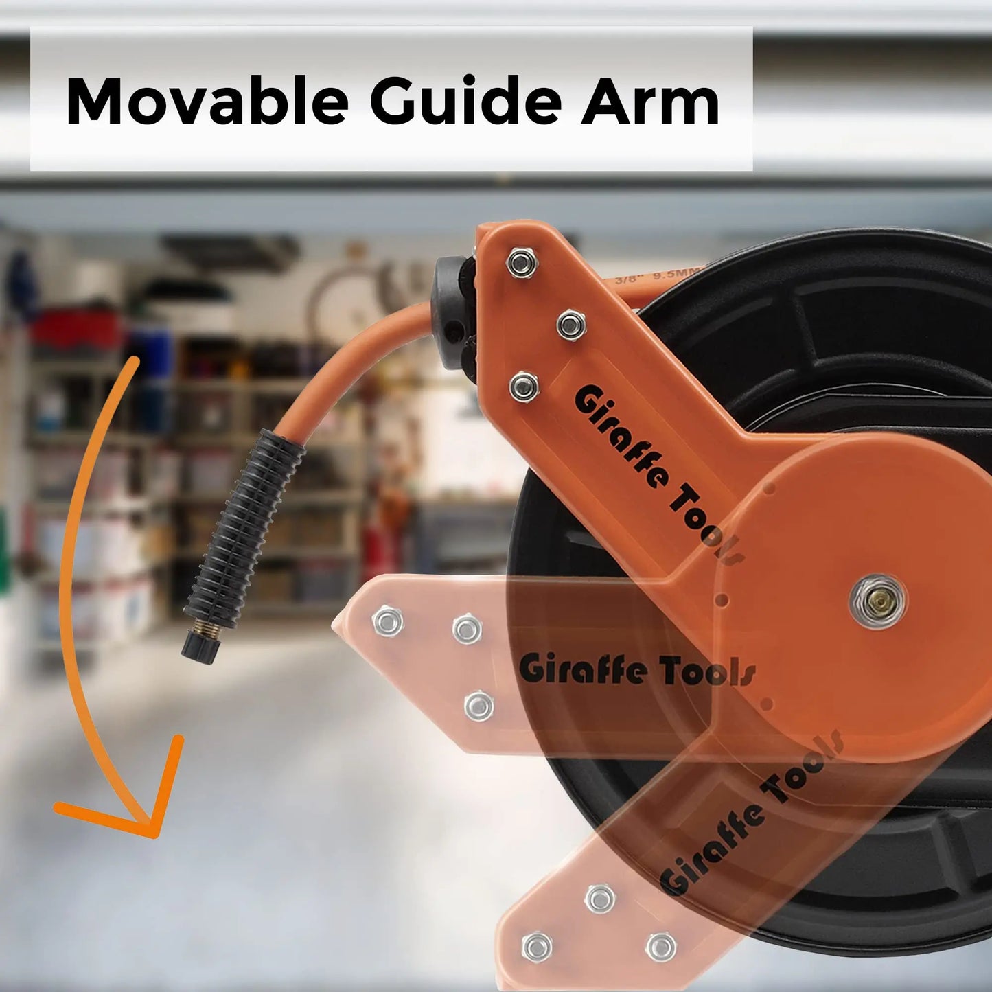 Retractable Air Hose Reel Wall Mount 3/8" x 50 ft