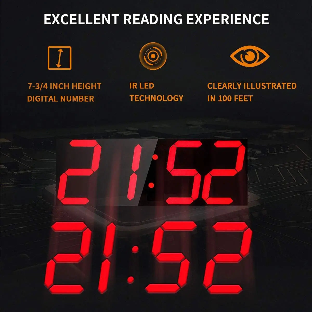 Oversized Digital Wall Clock