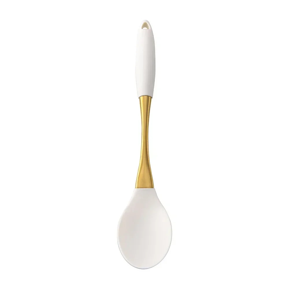 1Pc Silicone Kitchenware Cooking Utensils White Gold