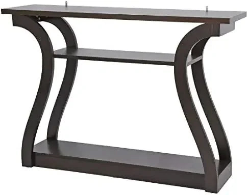 Console Table with 3 Tier Storage Shelves