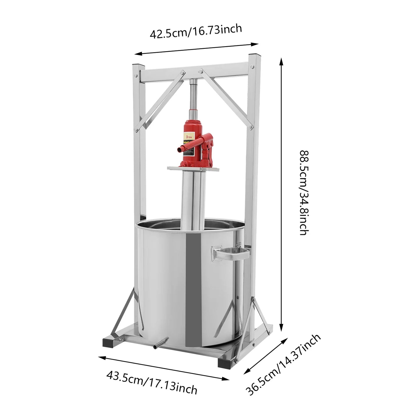 22L/36L Hydraulic Wine Press Machine for Fruit and Vegetable Juice Pressing Manual Press Machine