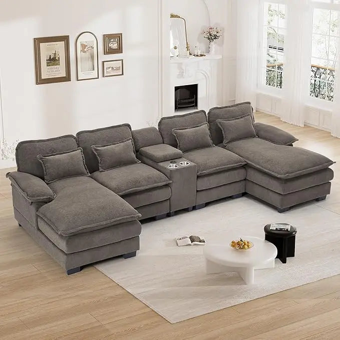 Comfy Black Sectional Couches for Living Room