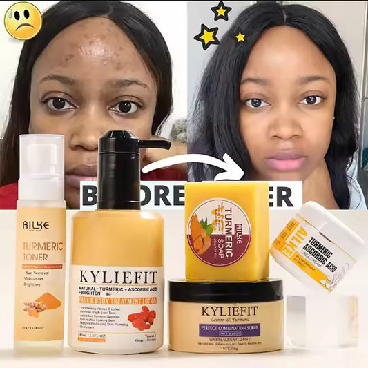 AILKE Turmeric Vitamin C Face & Body Set