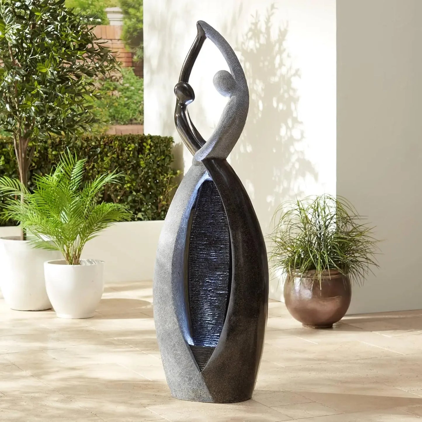 Outdoor Floor Water Fountain with LED Light