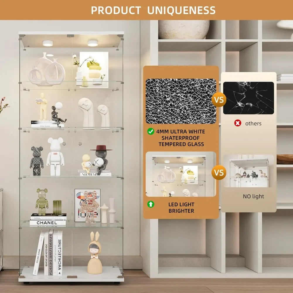 Glass Display Cabinet with Lights