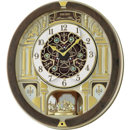 Melodies in Motion Wall Clock  Golden Chandelier