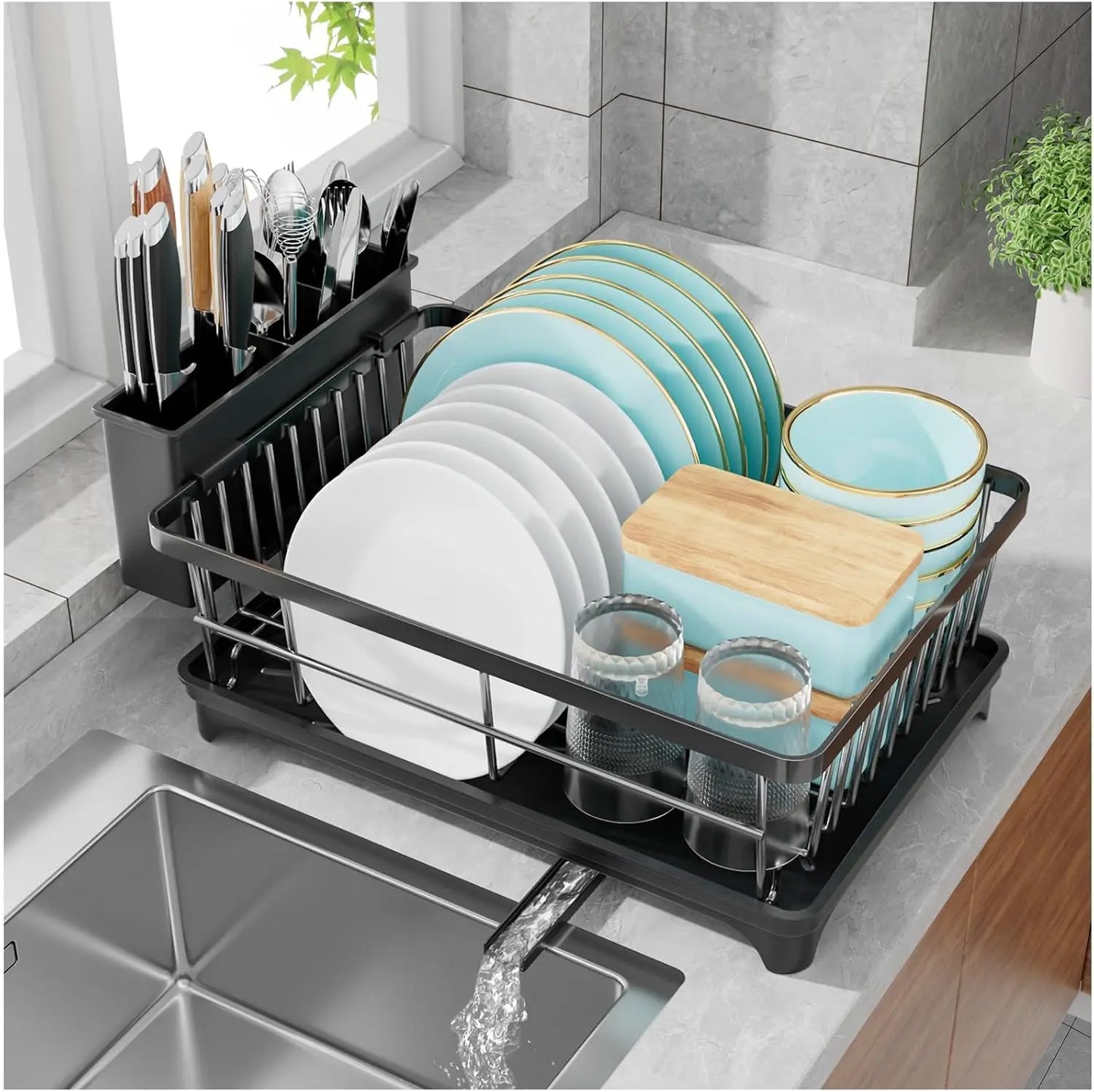 Large Dish Drying Rack for Kitchen Counter