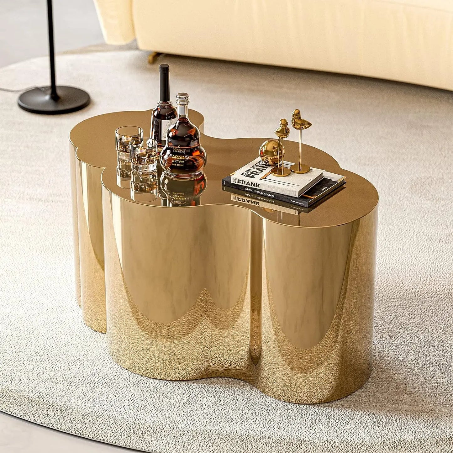 Modern Gold Stainless Coffee Table