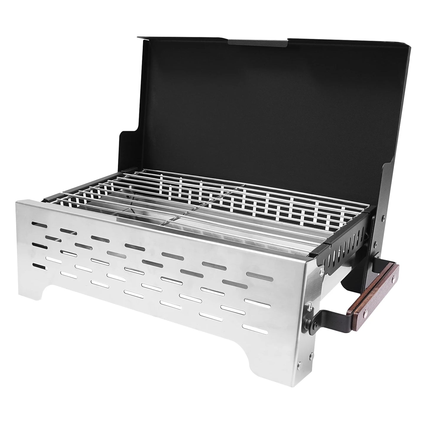 17.5-Inch Grill for BBQ, Durable Iron & Stainless Steel