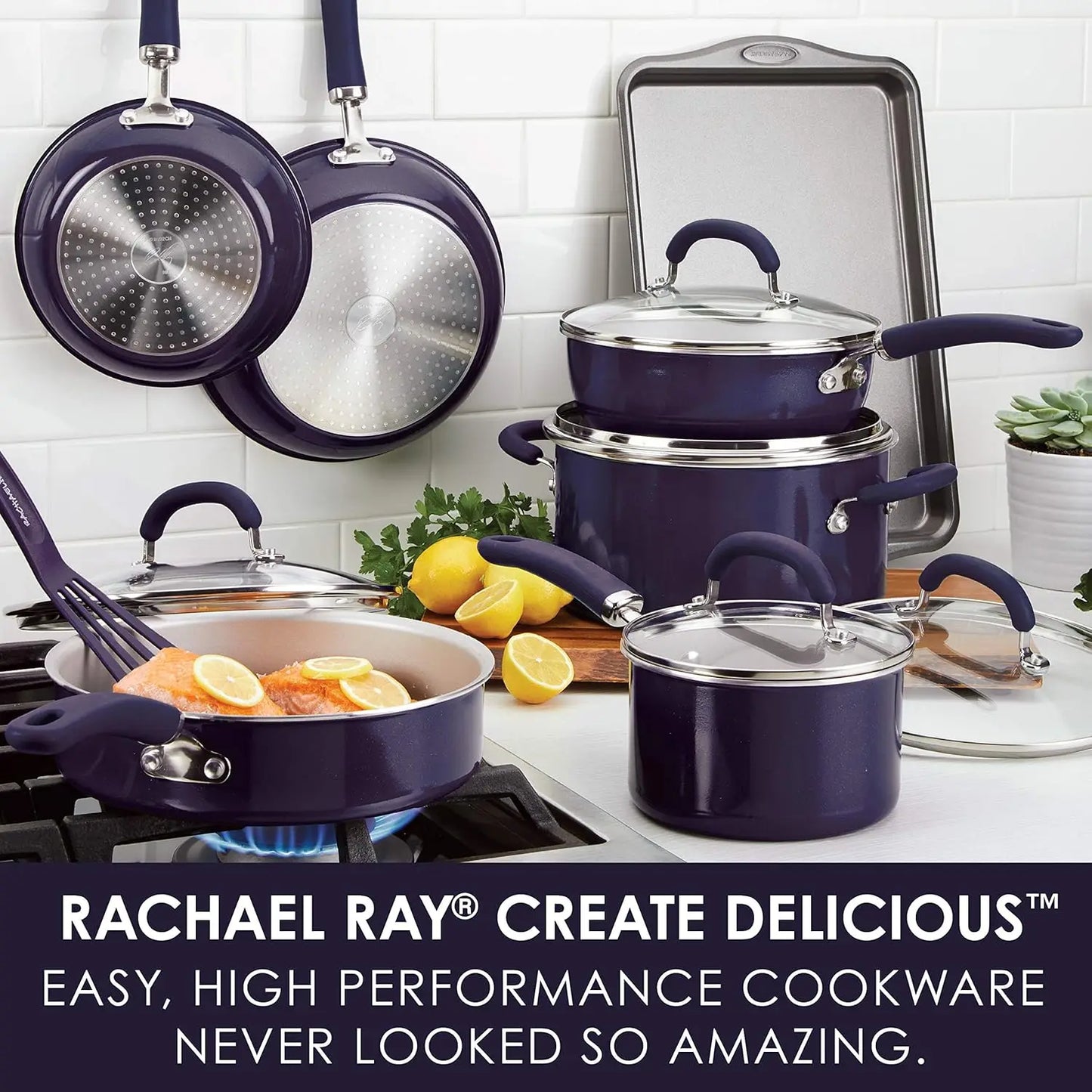 13 Piece Nonstick Cookware - Pots and Pans Set