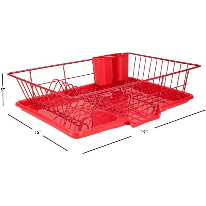 Dish Drying Rack (Red)