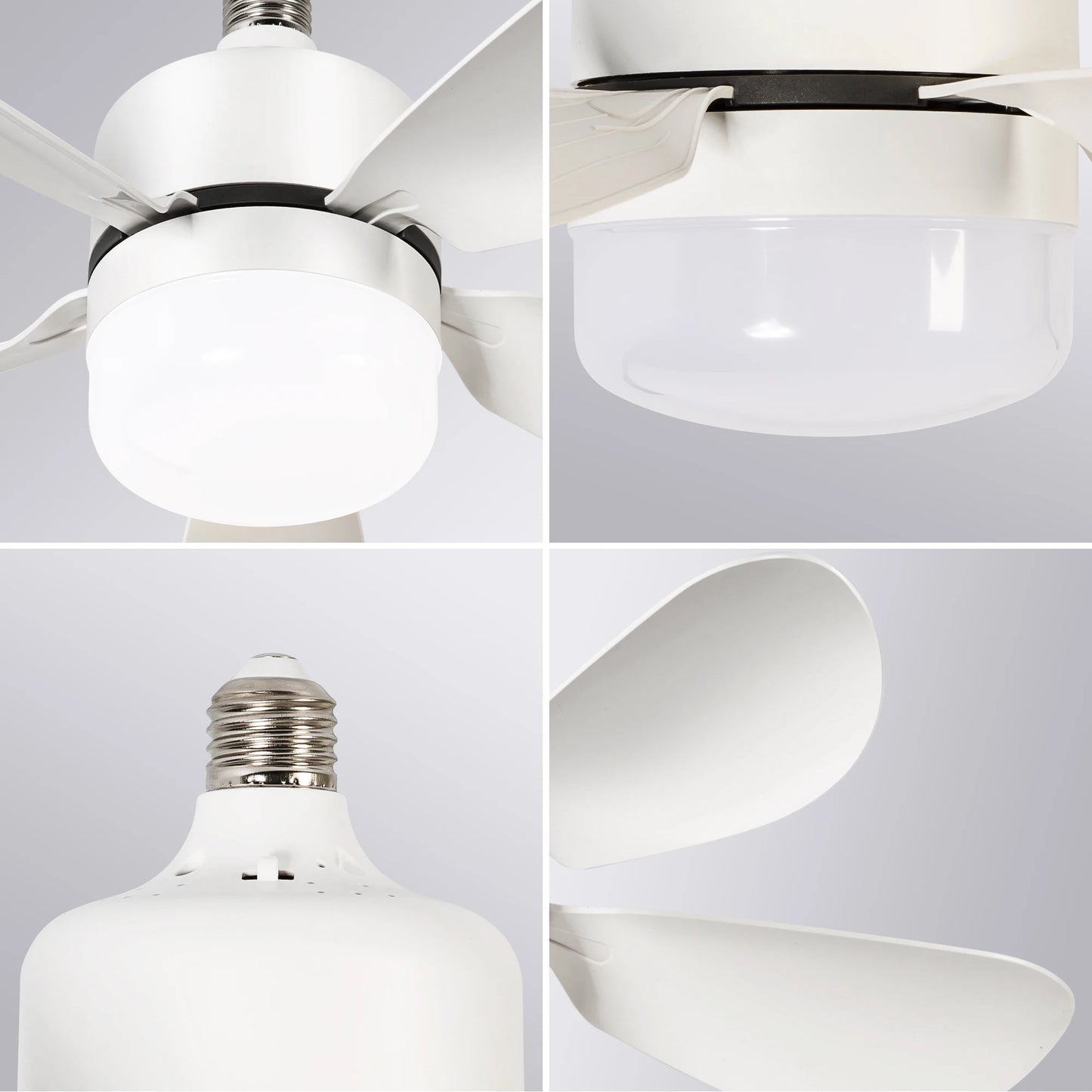 Modern 16-Inch Ceiling fan E26 E27 Socket Fan Ceiling Fan Light With Remote Control