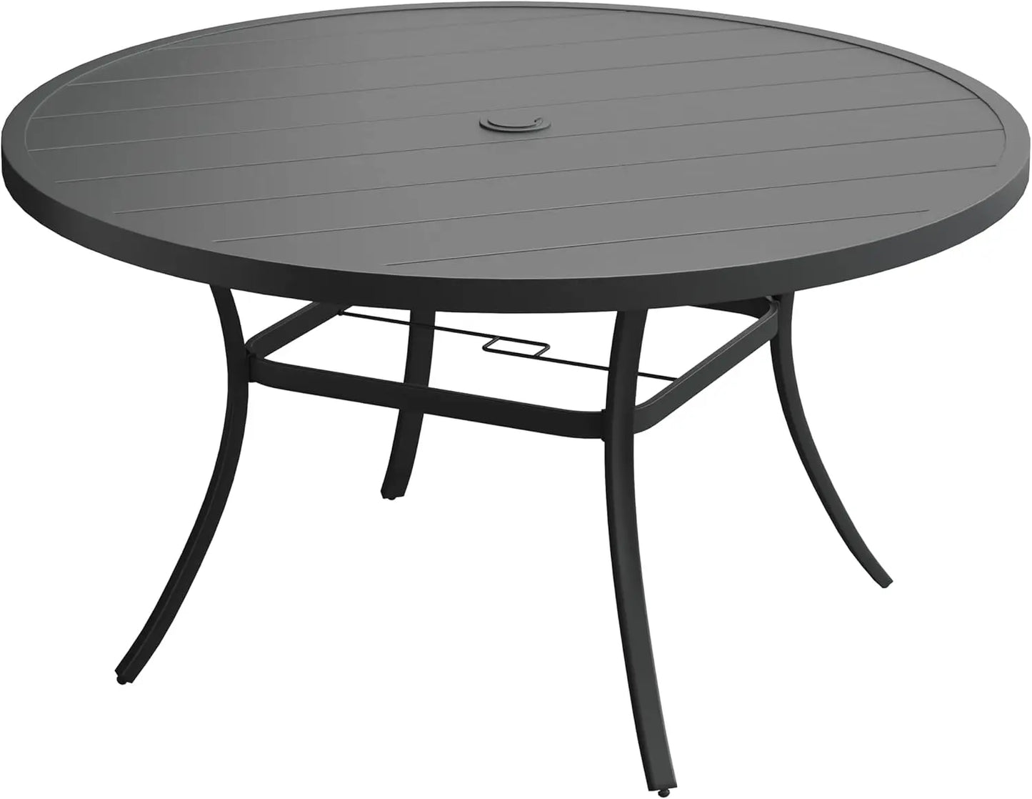 Round Patio Table with Adjustable Umbrella Hole
