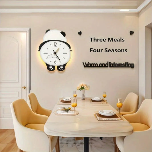 Panda Modern large wall clock