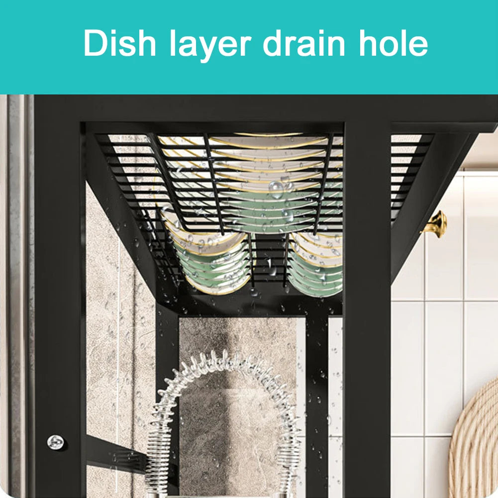 Space-Saving Kitchen Dish Drying Rack 3-Tier Over The Sink Dish