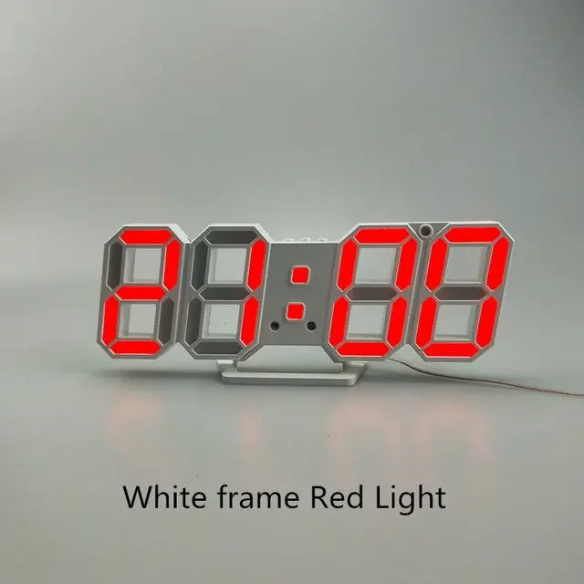 3D LED Wall Clock / Digital Alarm Nightlight