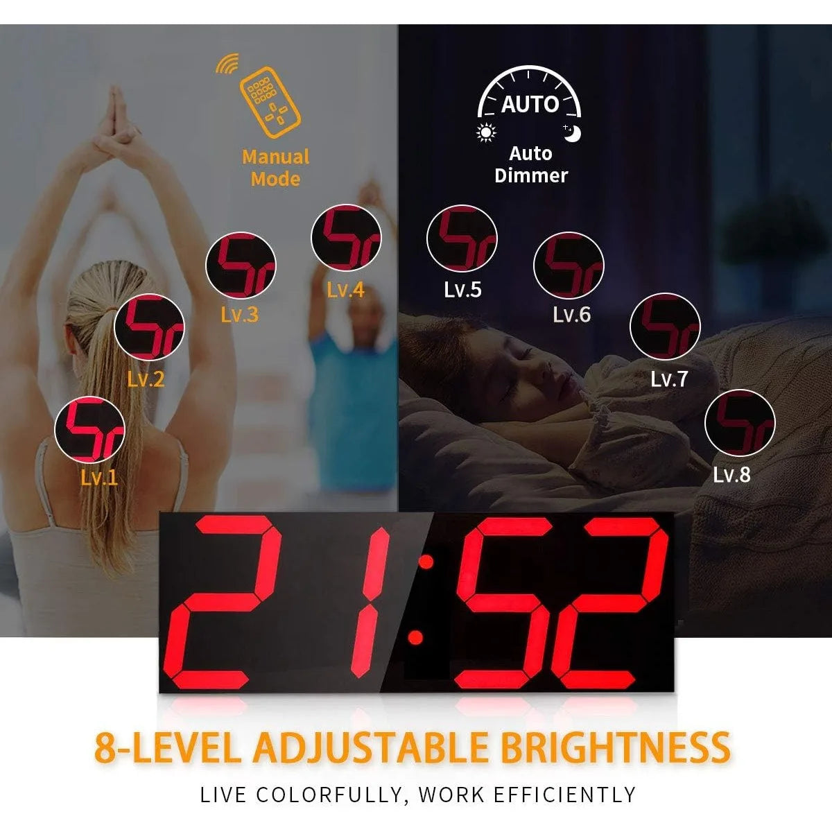 Oversized Digital Wall Clock