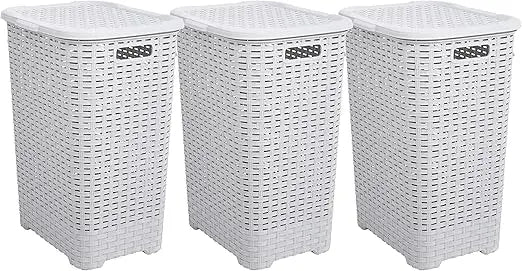 Plastic Laundry Hamper with Lid