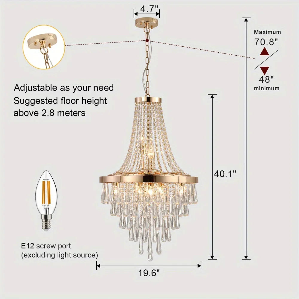 Elegant crystal chandelier