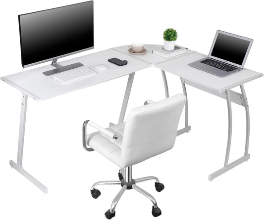 L-Shaped Modern Home PC Table Office Writing Workstation