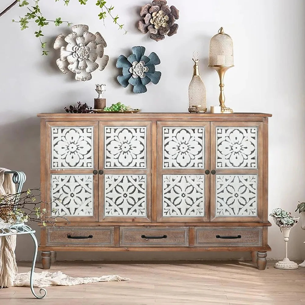 Accent Cabinet with 4 Doors & 3 Drawers