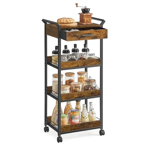 Rolling Utility Cart with Table Top Handles