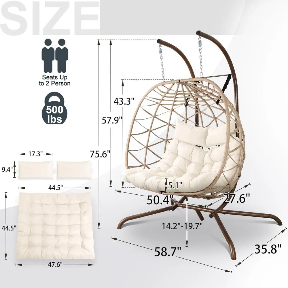 Outdoor Egg Swing Chair with Stand