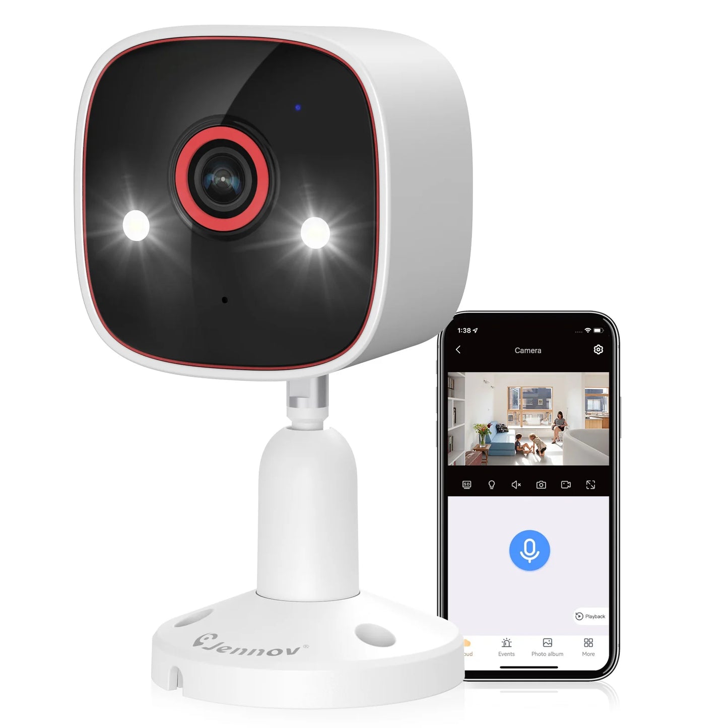 Outdoor/Indoor Security Cameras 2K HD Wireless