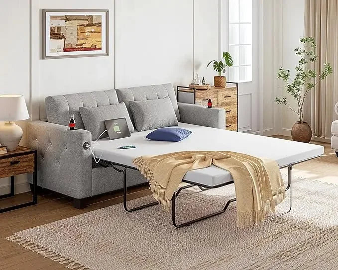 Sofa Bed Mattress Full Size 4-inch Cool Gel Memory Foam Sleeper for Convertible Folding Sofa & Couch Beds, Sofa Not Included