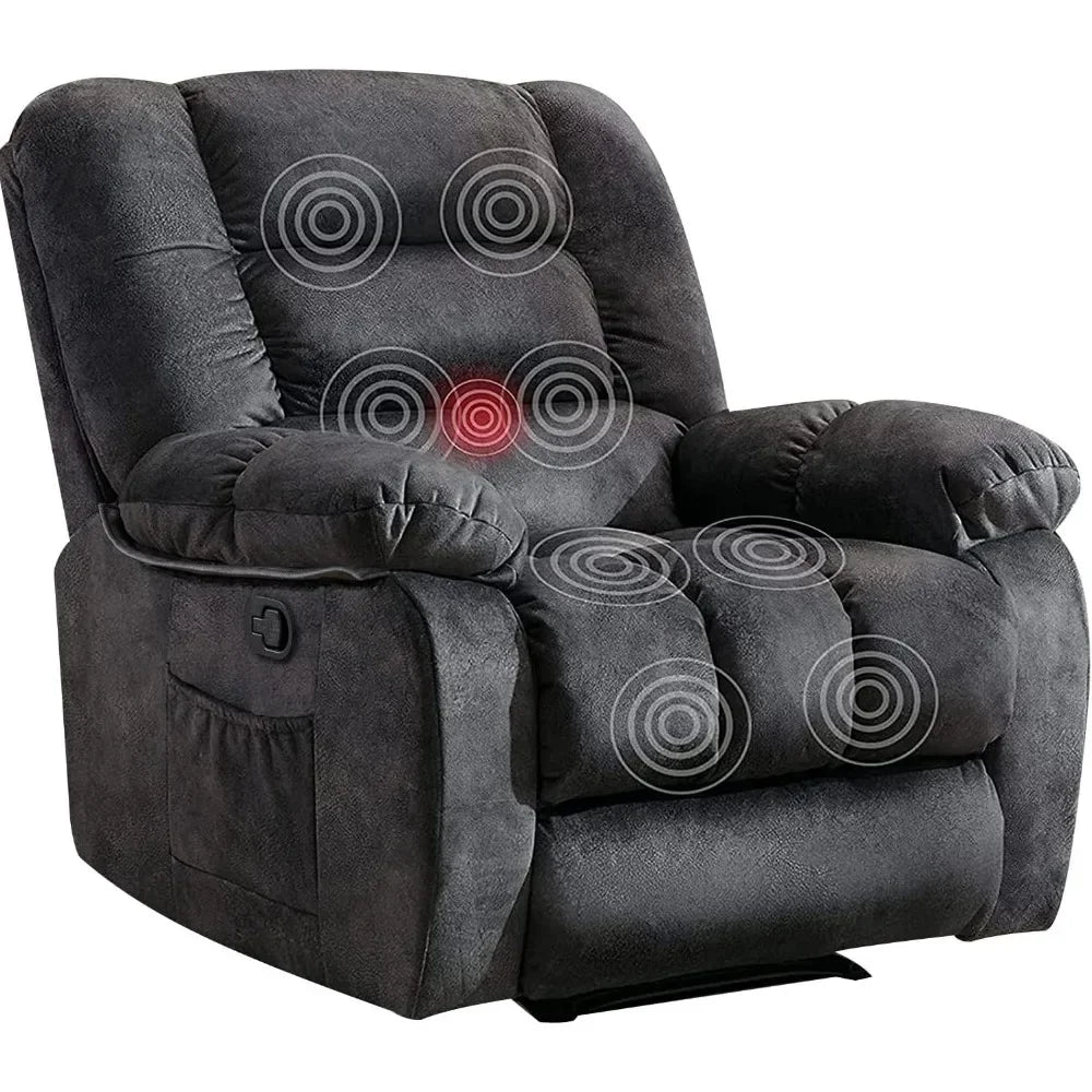Overstuffed Massage Recliner Chair