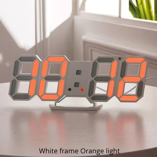 3D LED Wall Clock / Digital Alarm Nightlight