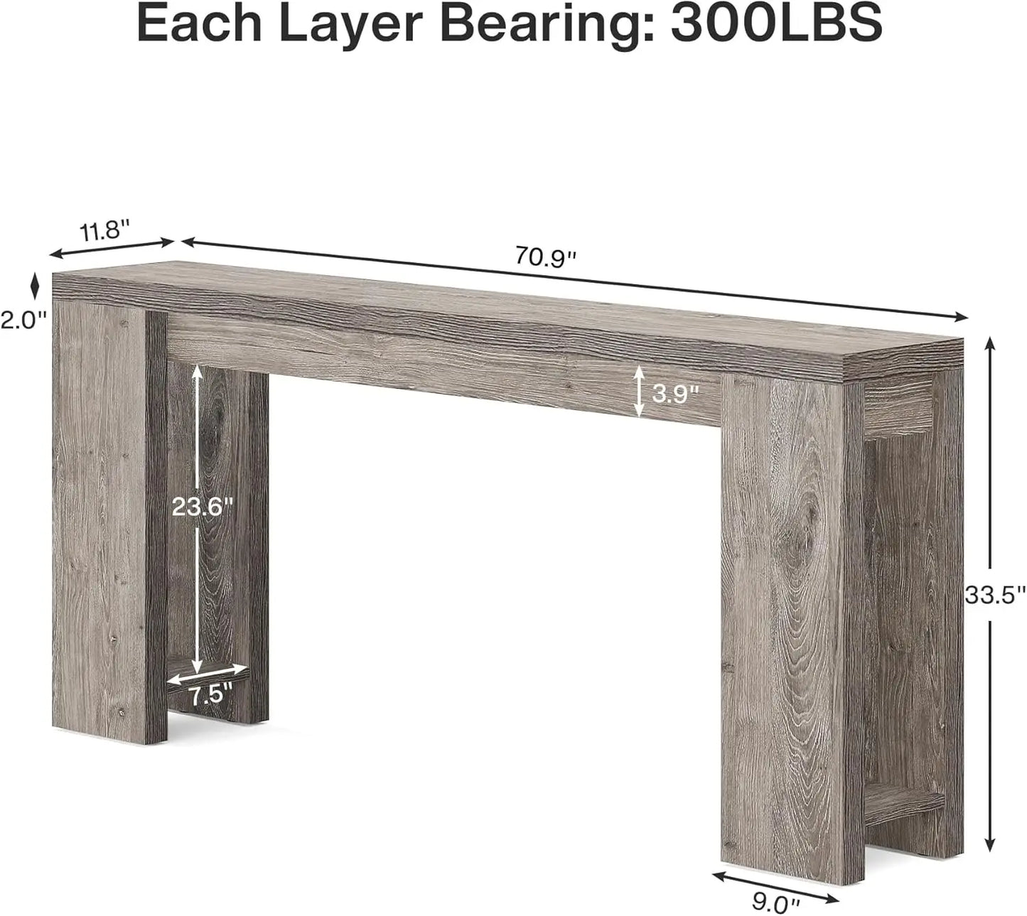 70.9-Inch Extra Long Console Table