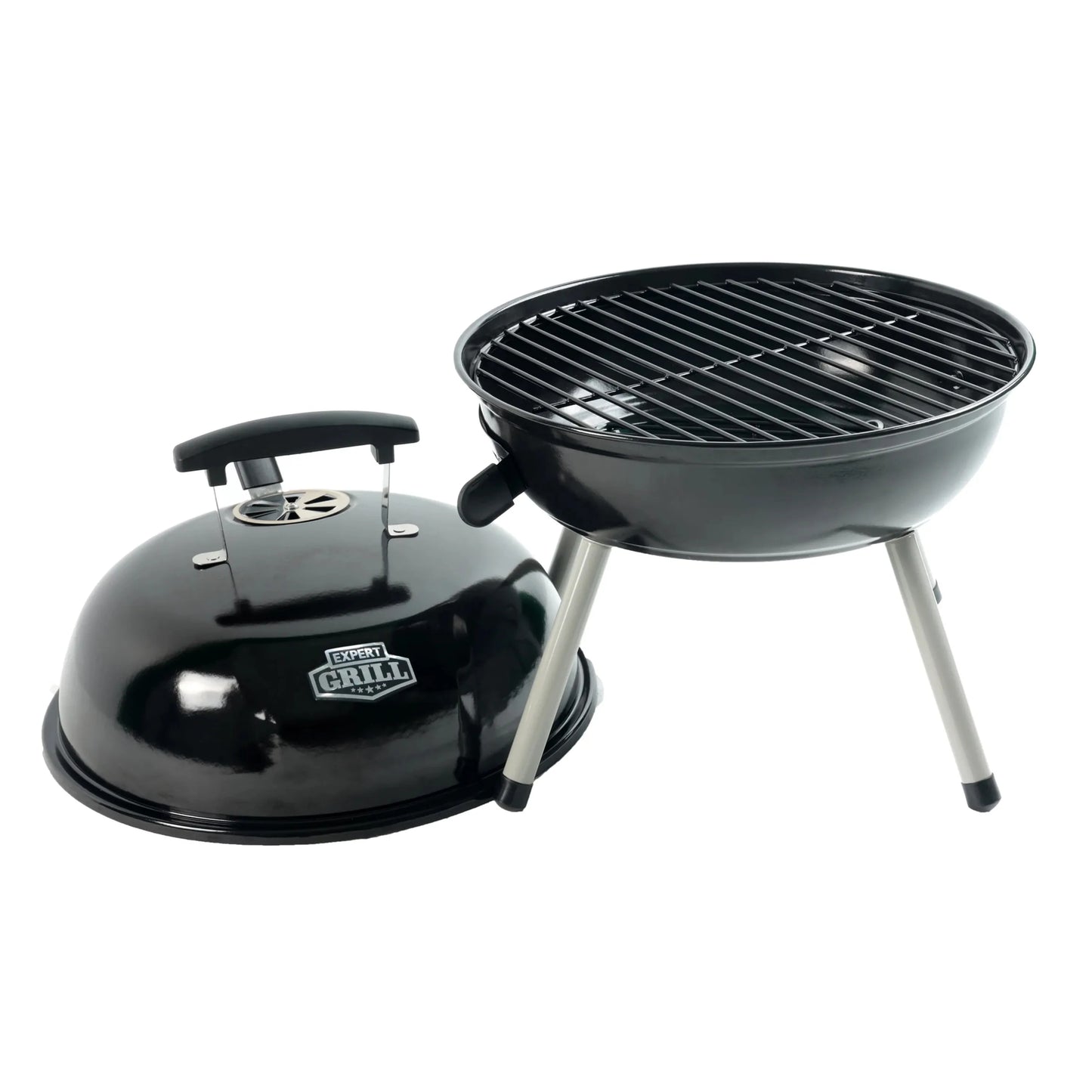 Expert Grill 14.5'' Steel Portable Charcoal Grill, Black, New