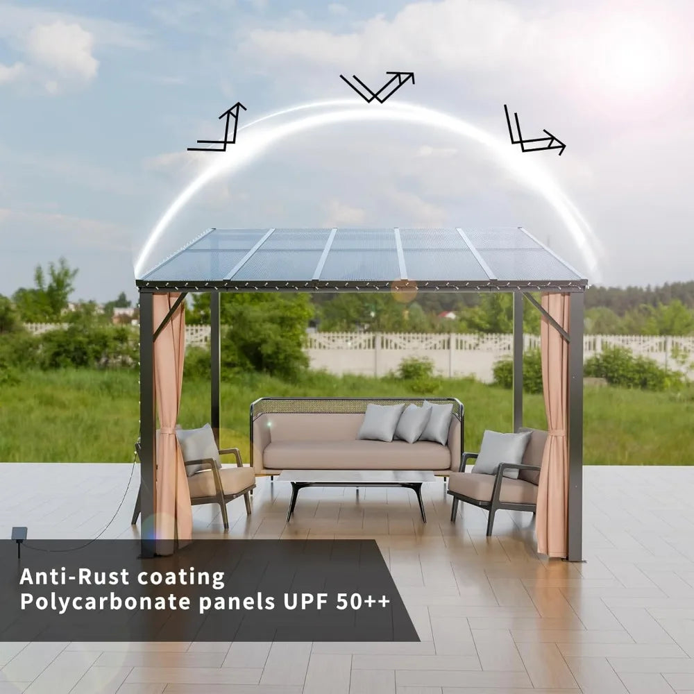 Wall Mount Outdoor Gazebos, Hardtop